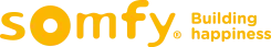 Logo und Verlinkung zu Somfy &ndash; Building happiness